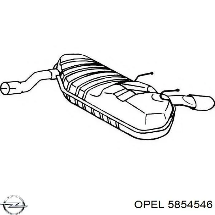Silenciador trasero Opel 5854546 precio, desde 84,95 EUR