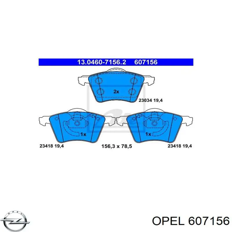 607156 Opel Cabeza del motor