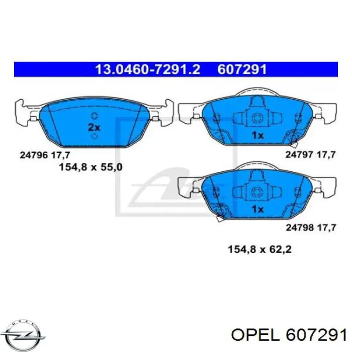 607291 Opel tapa de culata