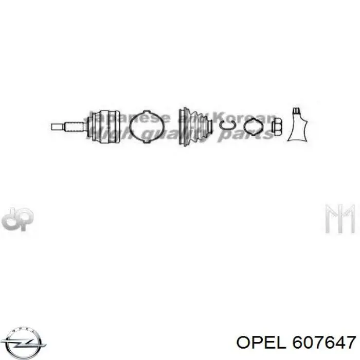 607647 Opel junta de la tapa de válvulas del motor