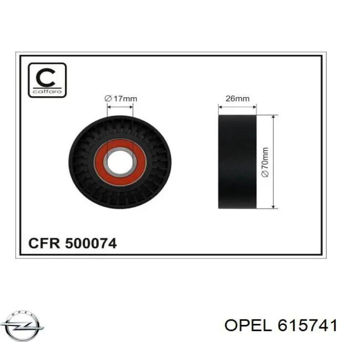 615741 Opel polea, cigüeñal