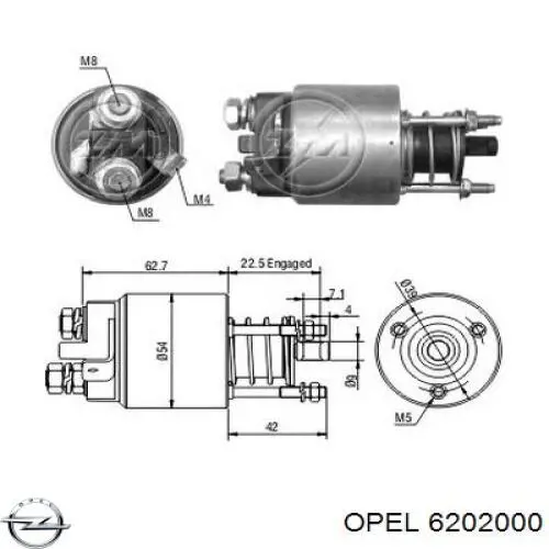 6202000 Opel motor de arranque
