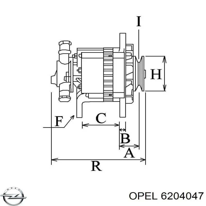 6204047 Opel alternador