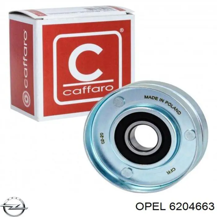 Tensor de correa poli V 6204663 Opel