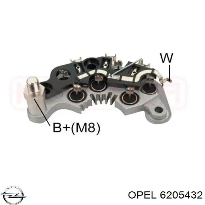 6205432 Opel puente de diodos, alternador
