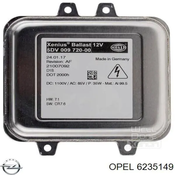 Centralita, faros xenon Opel 6235149 precio, desde 35,48 EUR