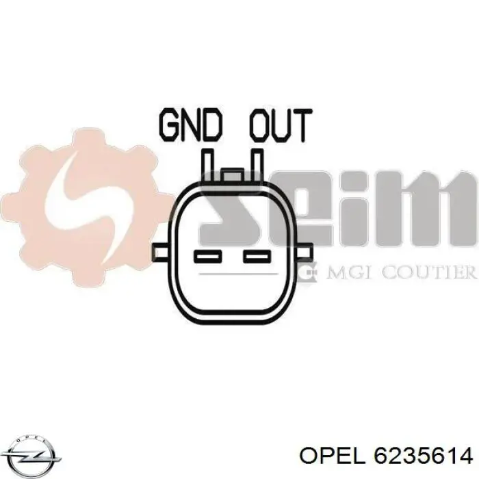 6235614 Opel sensor de cigüeñal