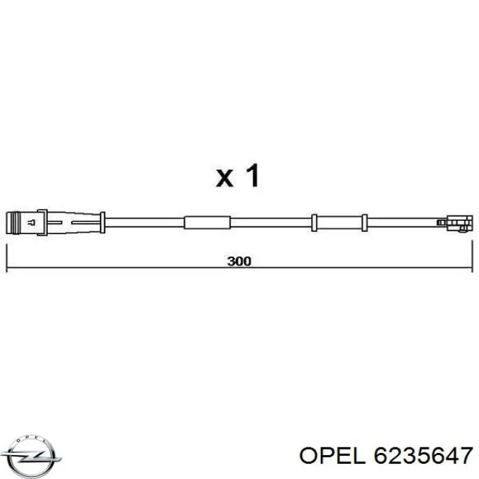 Comprar 6235647 Opel Sensor de desgaste de las pastillas de freno delanteras