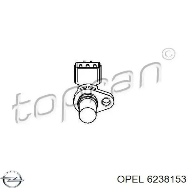 Sensor de cigüeñal 6238153 Opel