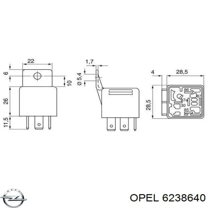 Relé de compresor de suspensión neumática Opel 6238640 precio, desde 32,55 EUR