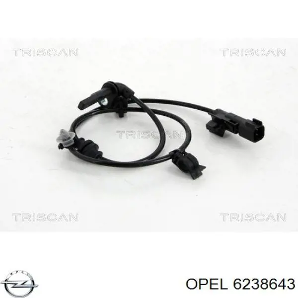 6238643 Opel sensor abs trasero
