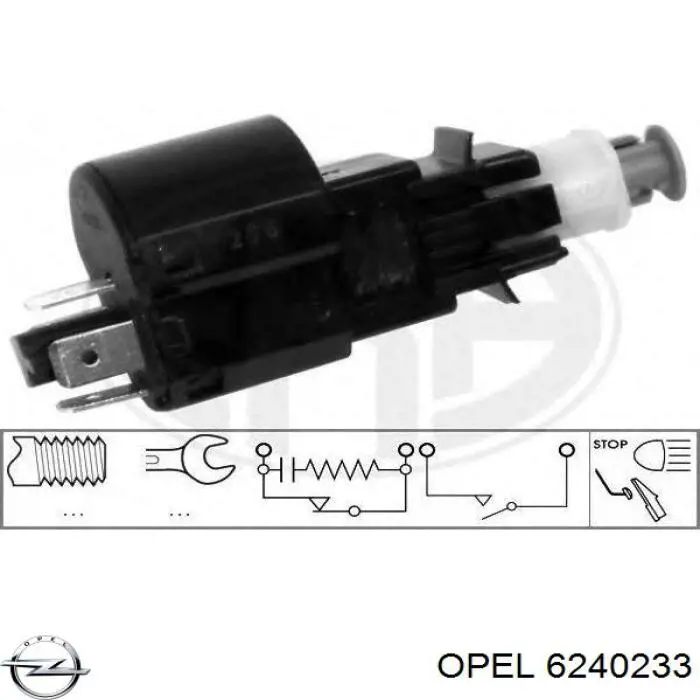 6240233 Opel interruptor luz de freno