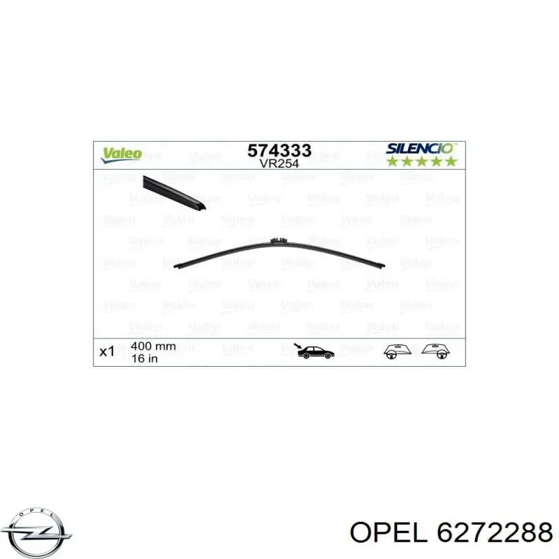Limpiaparabrisas traseros 6272288 Opel