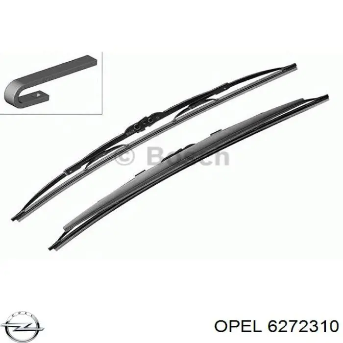Escobillas de limpiaparabrisas delanteras Opel 6272310