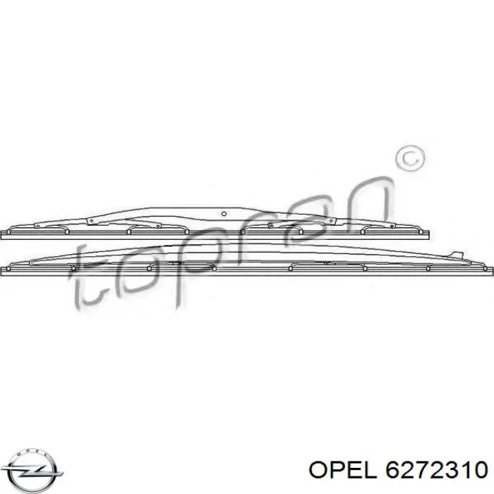 6272310 Opel Escobillas Limpiaparabrisas delanteras