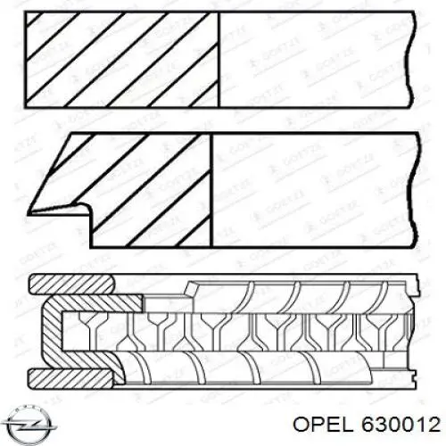 Comprar 630012 Opel Aros de pistón para 1 cilindro, STD