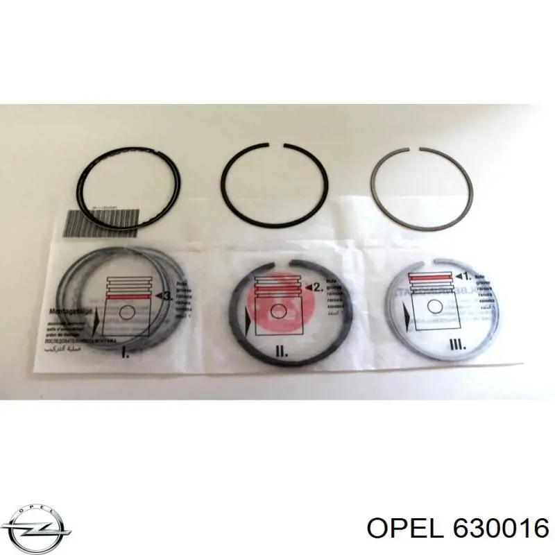 630016 Opel aros de pistón para 1 cilindro, std
