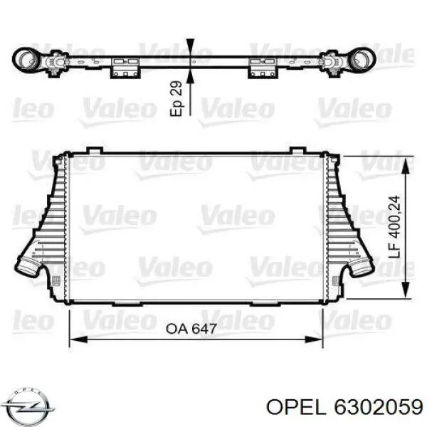 6302059 Opel intercooler