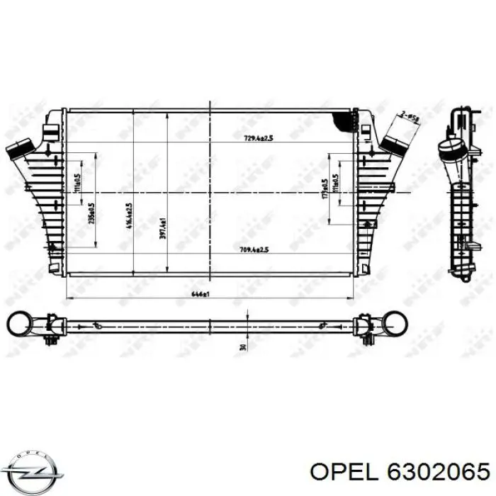 6302065 Opel intercooler