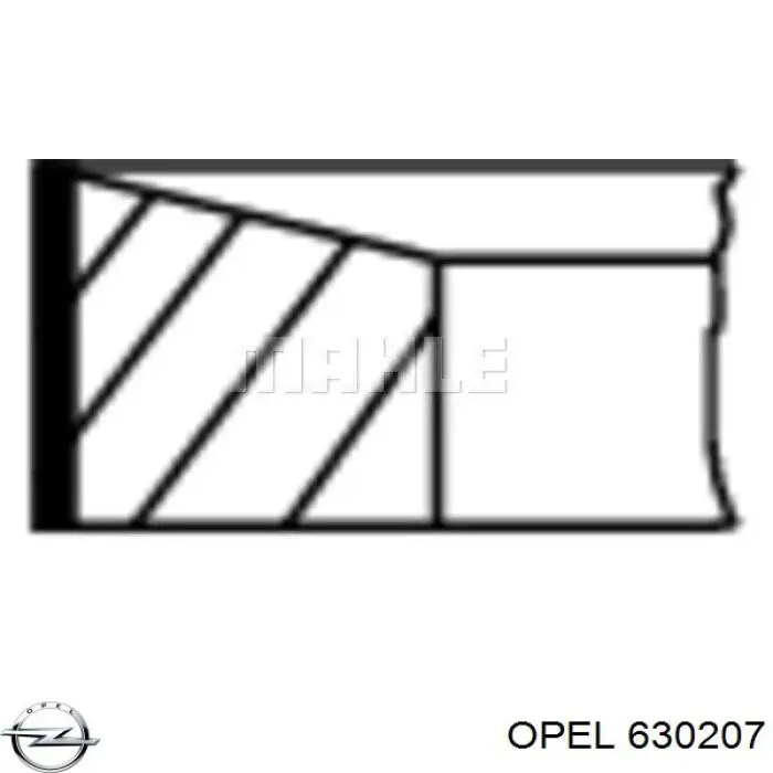 Juego de anillos de pistón para 1 cilindro, STD Opel 630207 precio, desde 27,59 EUR