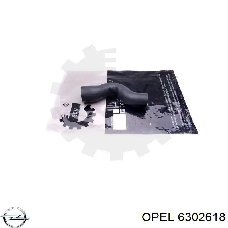 6302618 Opel tubo flexible de aire de sobrealimentación inferior