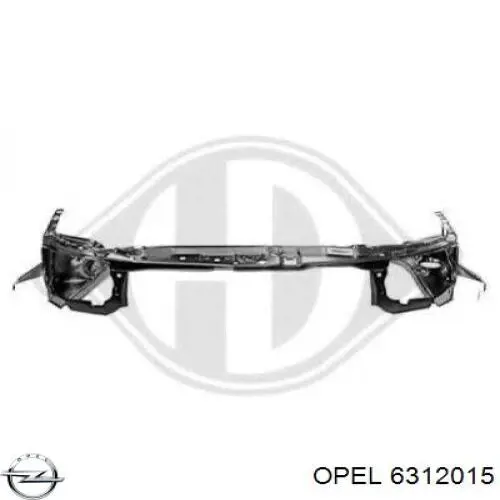 6312015 Opel soporte de radiador superior (panel de montaje para foco)