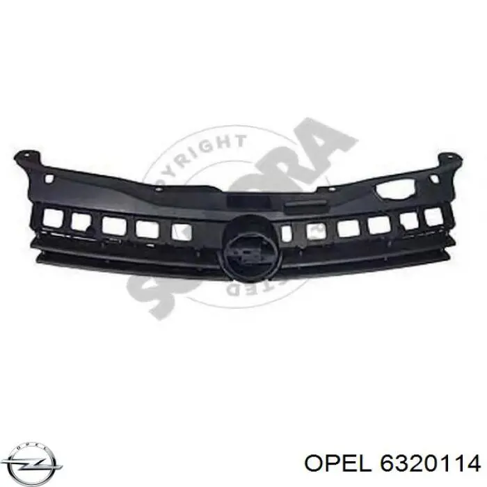 6320114 Opel panal de radiador