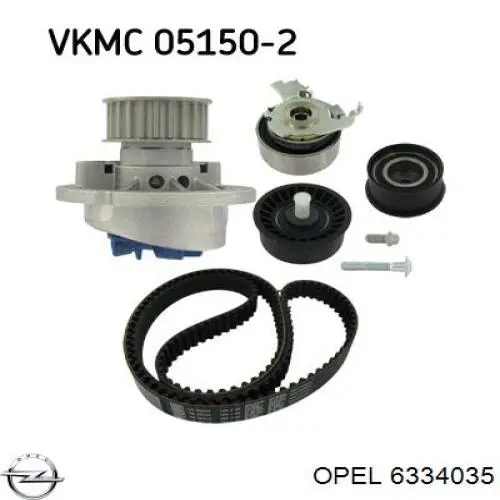Bomba de agua 6334035 Opel