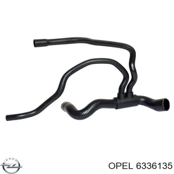 6336135 Opel manguera refrigerante para radiador inferiora