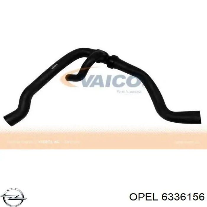 6336156 Opel tubería de radiador, tuberia flexible calefacción, superior