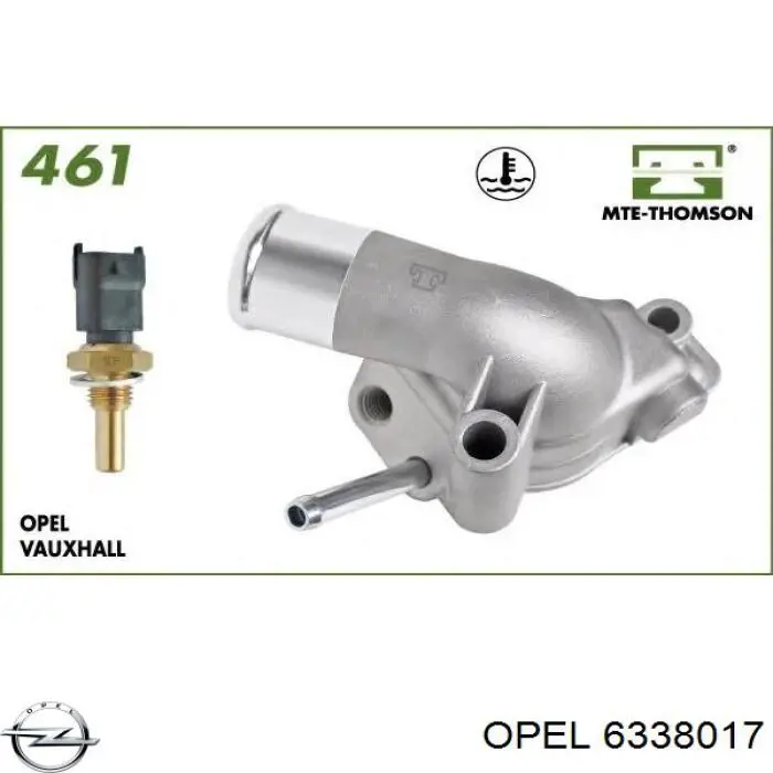 6338017 Opel caja del termostato