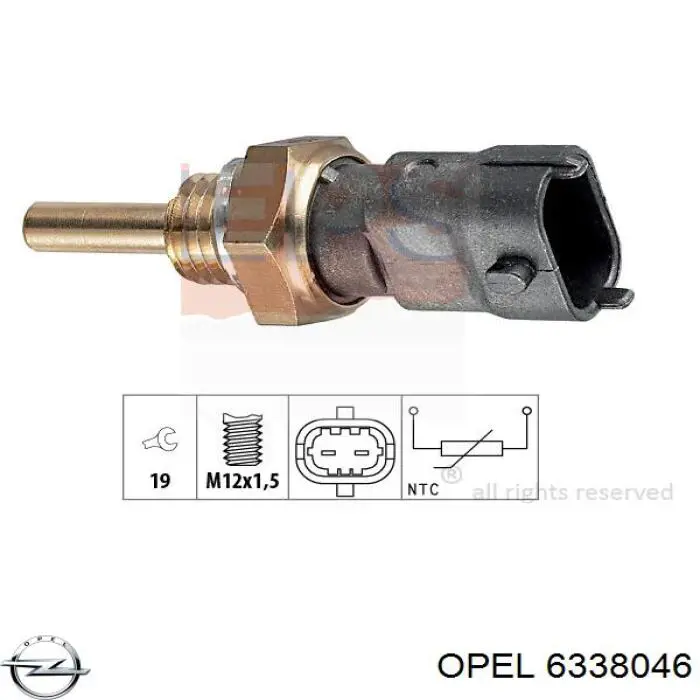 Sensor de temperatura del refrigerante Opel 6338046 precio, desde 10,77 EUR