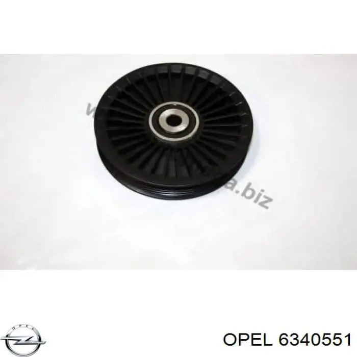 6340551 Opel polea inversión / guía, correa poli v