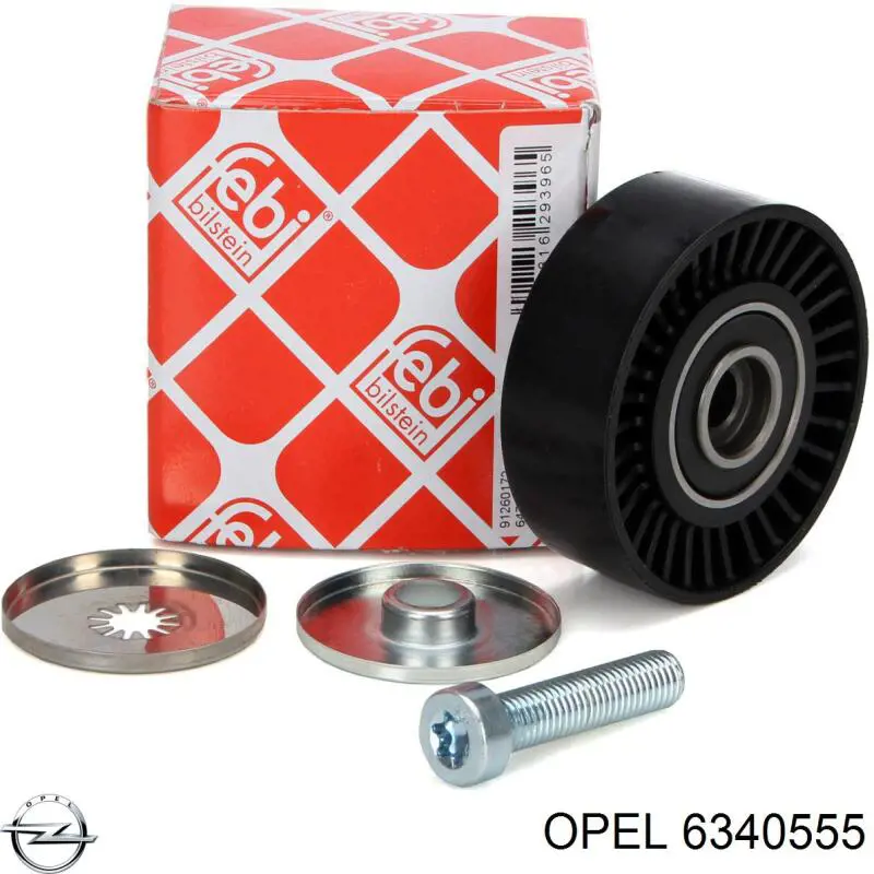 Polea inversión / guía, correa poli V 6340555 Opel