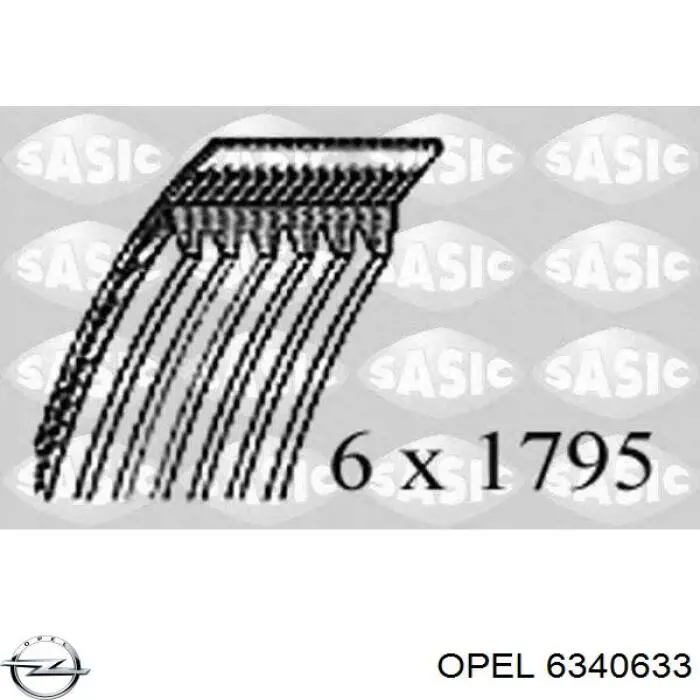 Correa trapezoidal Opel Astra 51, 52, F35, M35