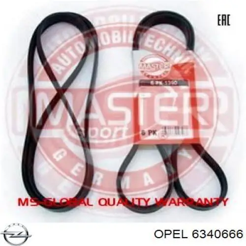 Comprar 6340666 Opel Correa trapezoidal