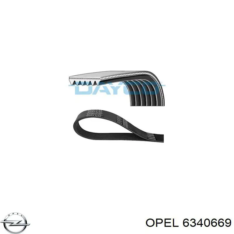 6340669 Opel correa trapezoidal