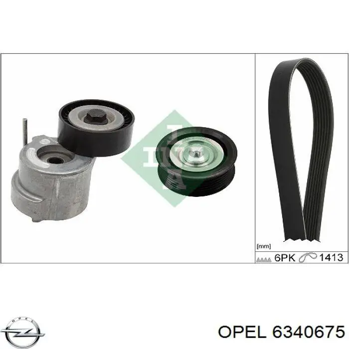 6340675 Opel correa trapezoidal