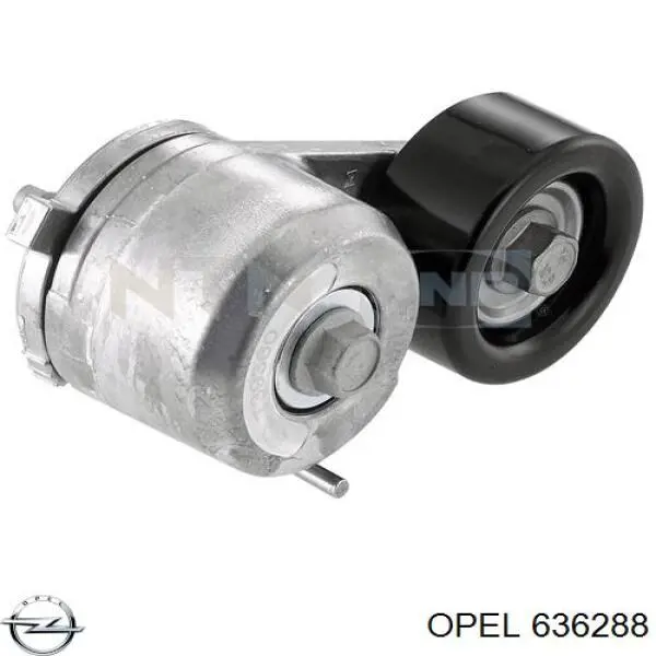 636288 Opel tensor de correa, correa poli v