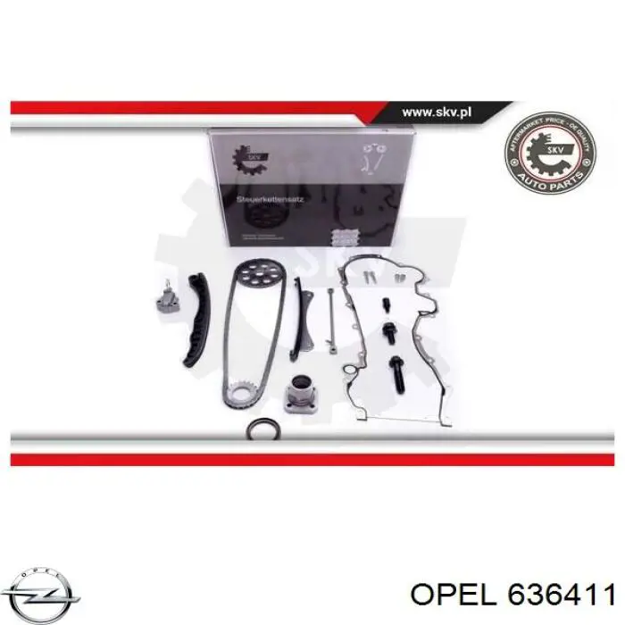636411 Opel Tornillo de engranaje del árbol de levas