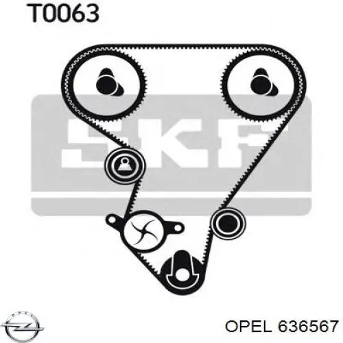 636567 Opel correa distribucion