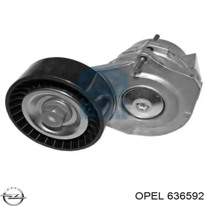 636592 Opel tensor de correa, correa poli v