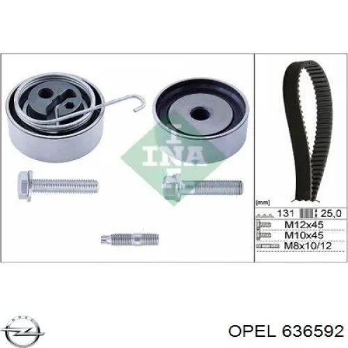 Tensor de correa de alternador 1340266 Opel