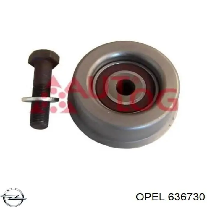 636730 Opel rodillo intermedio de correa dentada