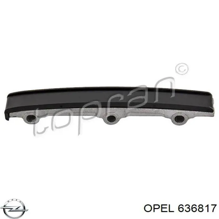 636817 Opel carril de deslizamiento, cadena de distribución inferior