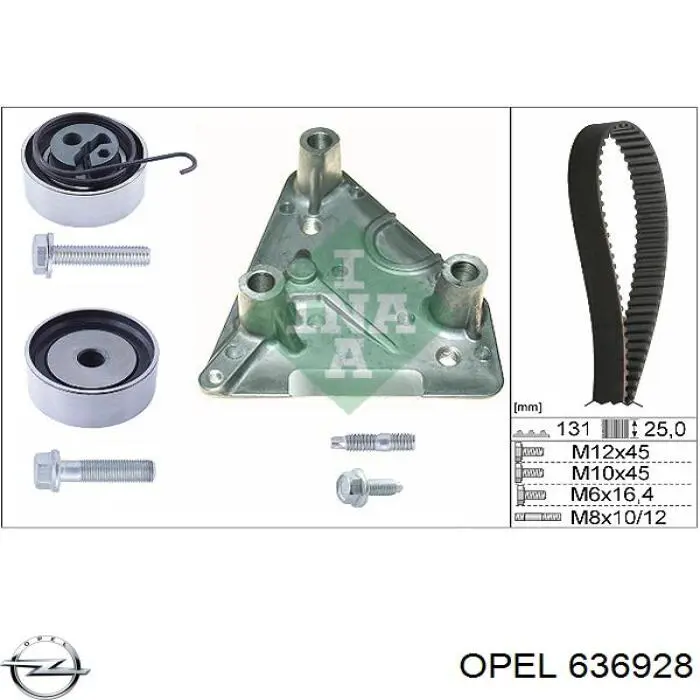 Polea correa distribución Opel 636928 precio, desde 28,84 EUR