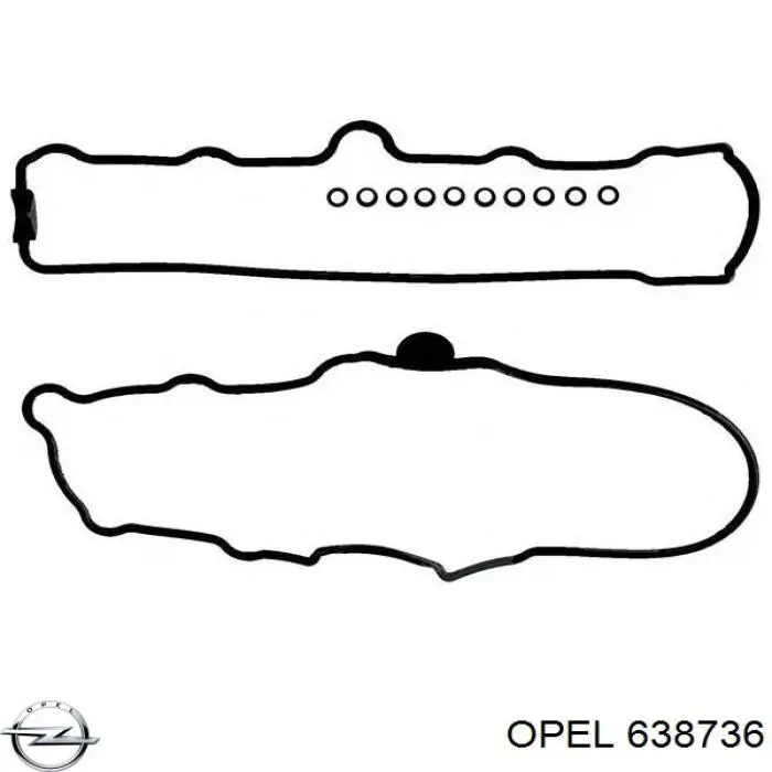 638736 Opel junta, tapa de culata de cilindro izquierda