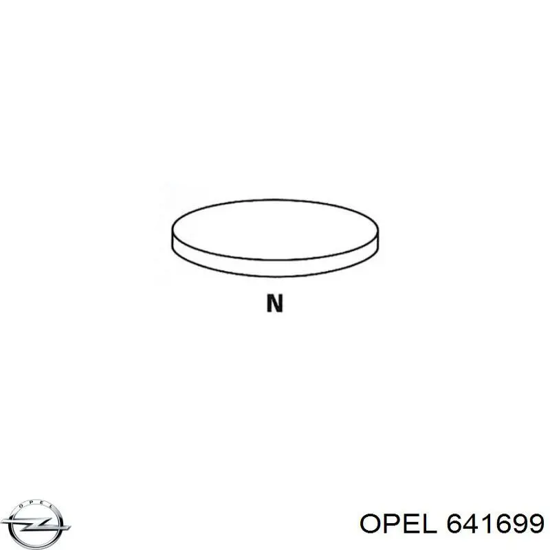 641699 Opel disco de ajuste