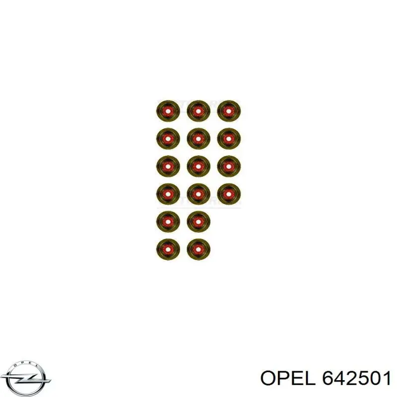 642501 Opel sello de aceite de valvula (rascador de aceite Entrada/Salida)