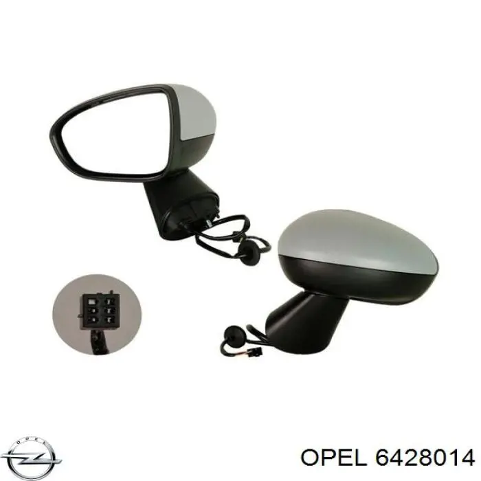 6428014 Opel espejo retrovisor derecho